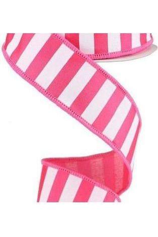 Shop For 1.5" Horizontal Pink & White Stripe Ribbon (10 Yards) at Michelle's aDOORable Creations