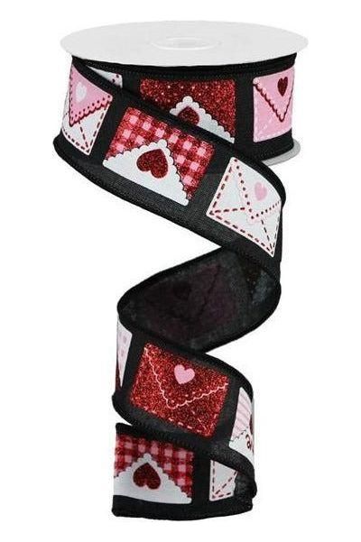 Shop For 1.5" Love Letters Royal Ribbon: Black (10 Yards) at Michelle's aDOORable Creations