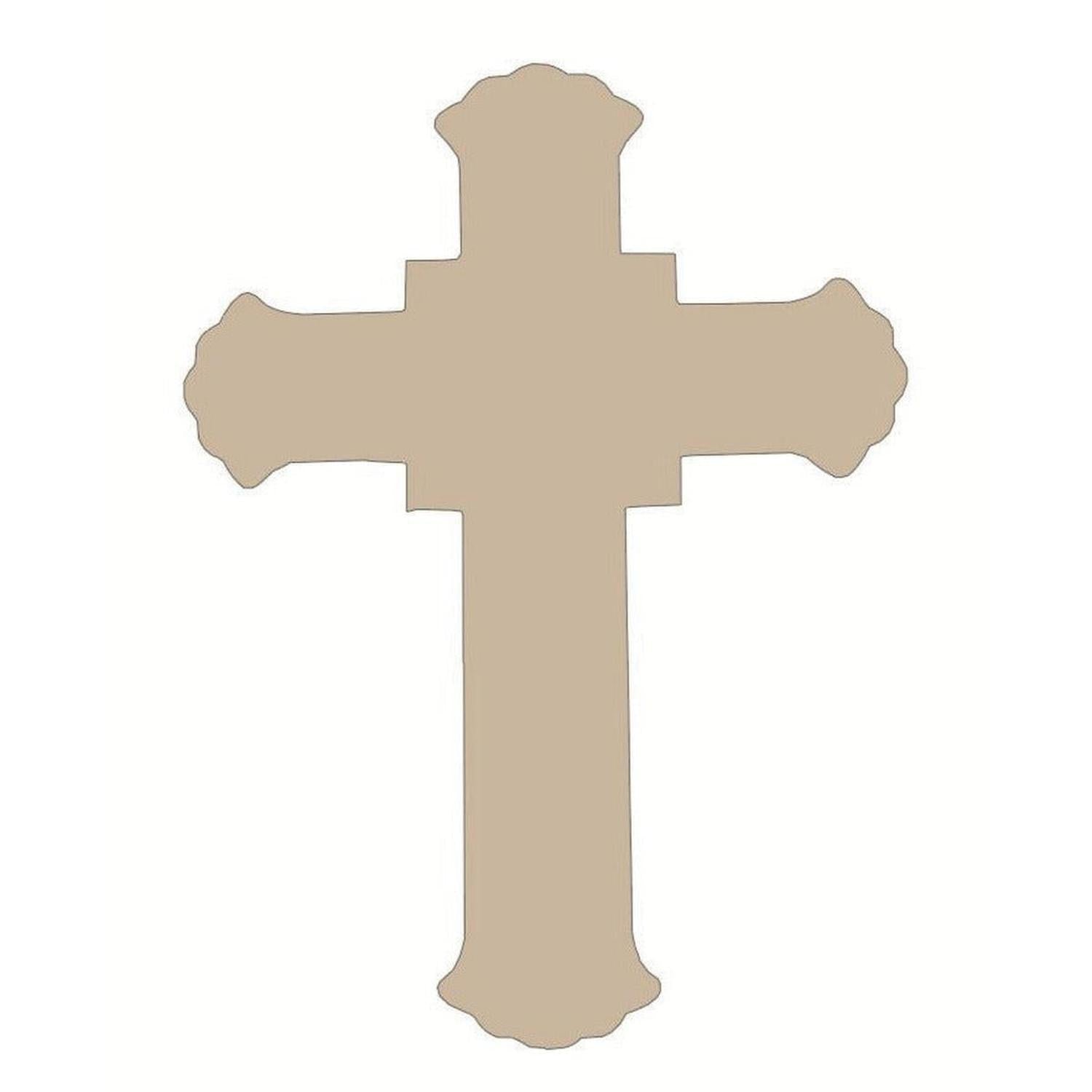 Shop For 15" MDF Unfinished Shape: Cross at Michelle's aDOORable Creations