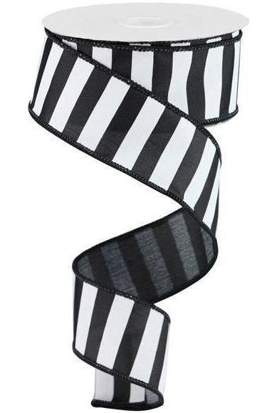 Shop For 1.5" Medium Horizontal Stripe Ribbon: Black & White (10 Yards) RG0177702
