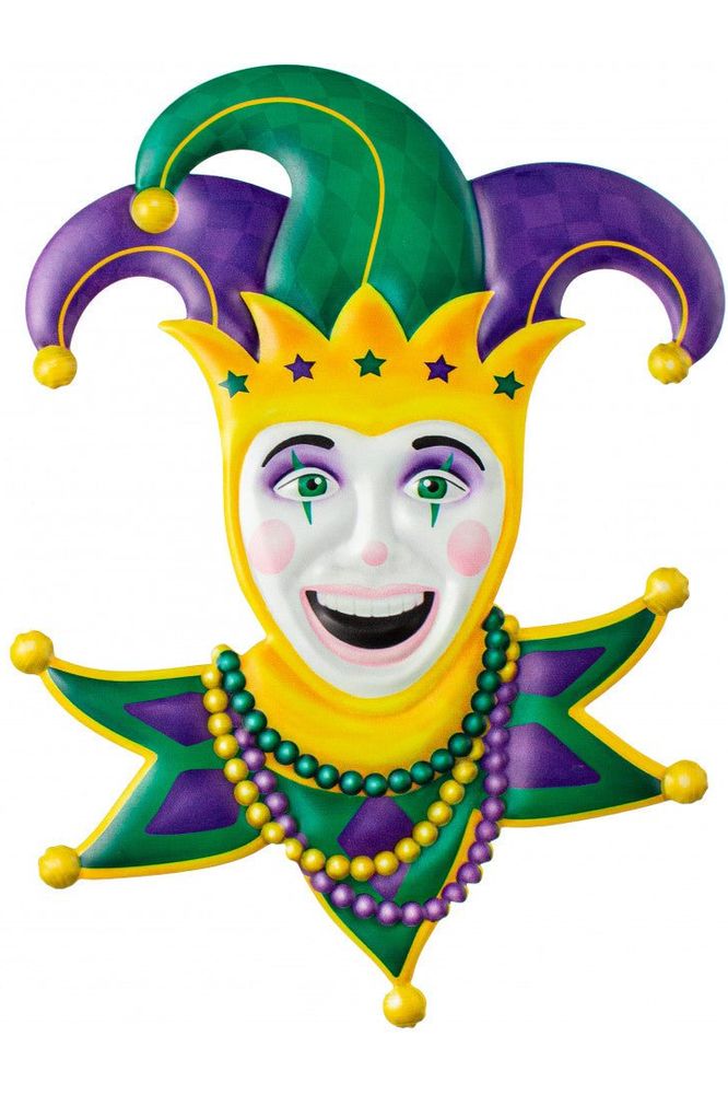 Shop For 15" Metal Sign: Mardi Gras Jester Head MD1339