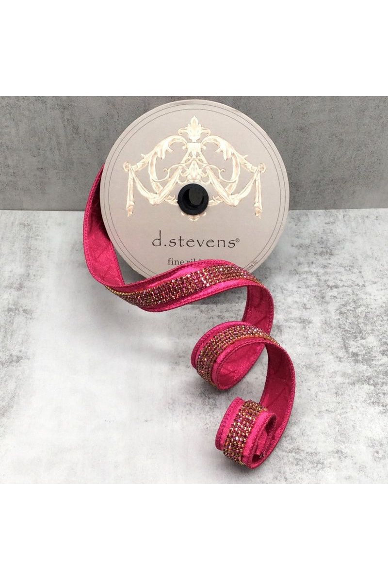 Shop For 1.5" Metallic Dupion Duchess Jewel Ribbon: Hot Pink (10 Yards) 05-1284