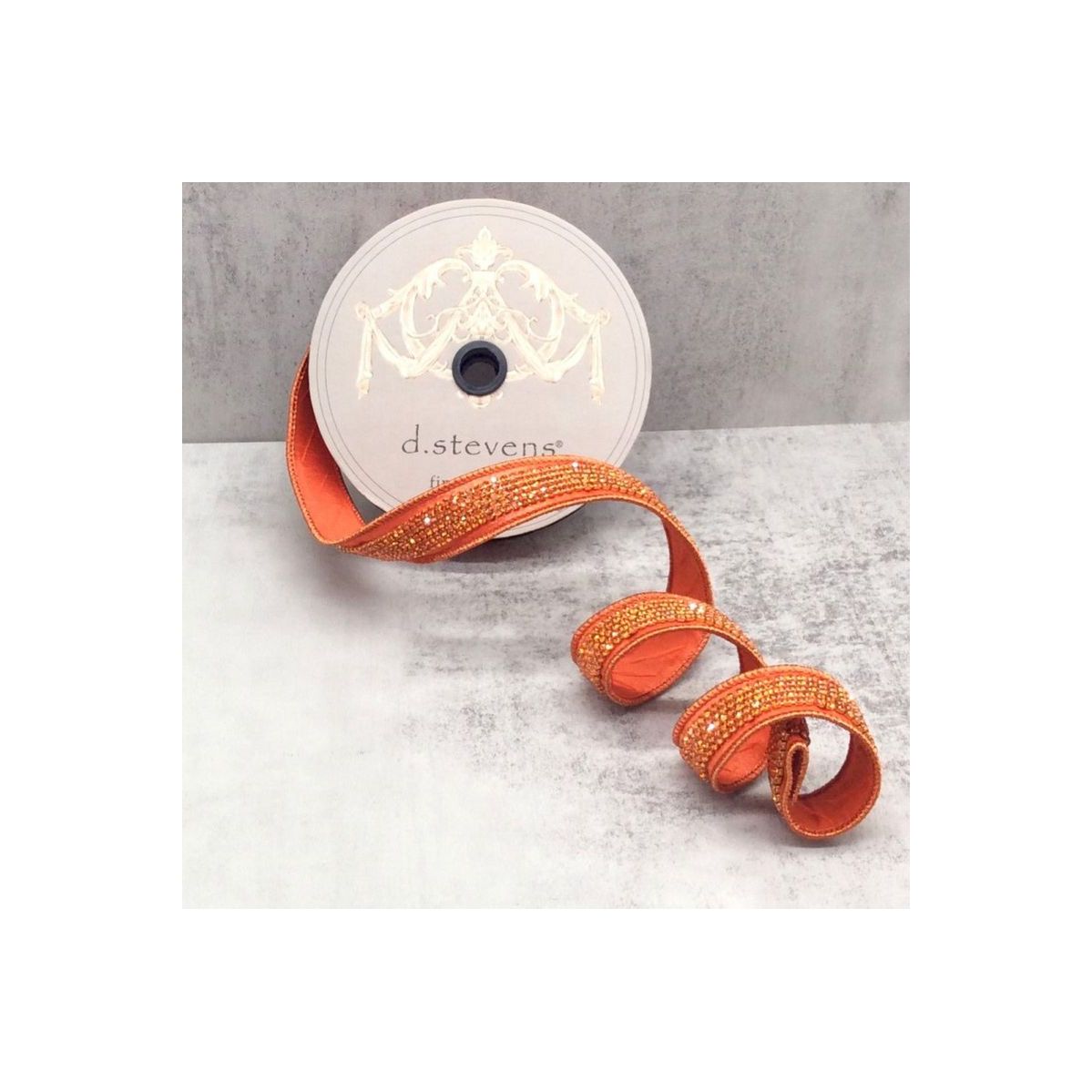 Shop For 1.5" Metallic Dupion Duchess Jewel Ribbon: Orange (10 Yards) at Michelle's aDOORable Creations