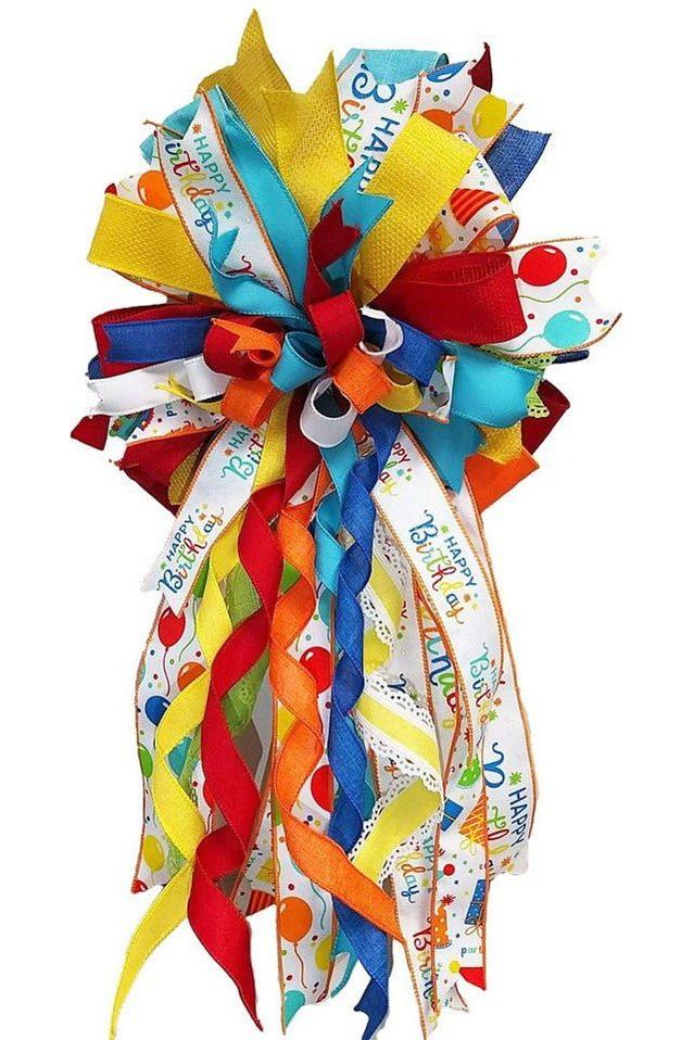 Shop For 1.5" Party Hats and Gifts Ribbon: Primary Colors at Michelle's aDOORable Creations