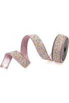 Shop For 1.5" Pastel Multi Sprinkles Ribbon: Pink (10 Yards) RK333-33