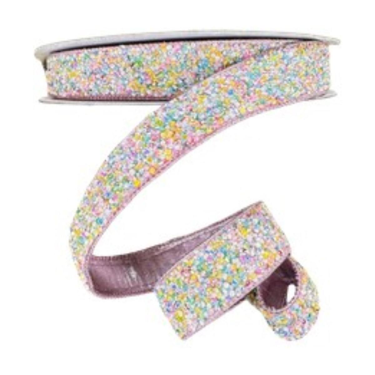 Shop For 1.5" Pastel Multi Sprinkles Ribbon: Pink (10 Yards) at Michelle's aDOORable Creations