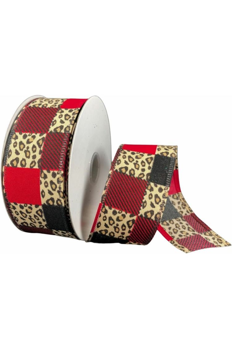 Shop For 1.5" Patchwork Leopard Ribbon: Red (10 Yards) 65110-09-13