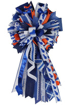 1.5" Plaid Ribbon: Royal Blue and White (10 Yard) - Michelle's aDOORable Creations - Wired Edge Ribbon