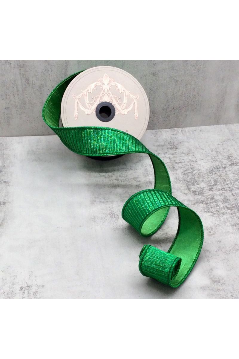 Shop For 1.5" Pleated Lame Ribbon: Green (10 Yards) 05-1167