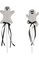 15" Plush Ghost Pick (Assorted) - Michelle's aDOORable Creations - Wired Edge Ribbon