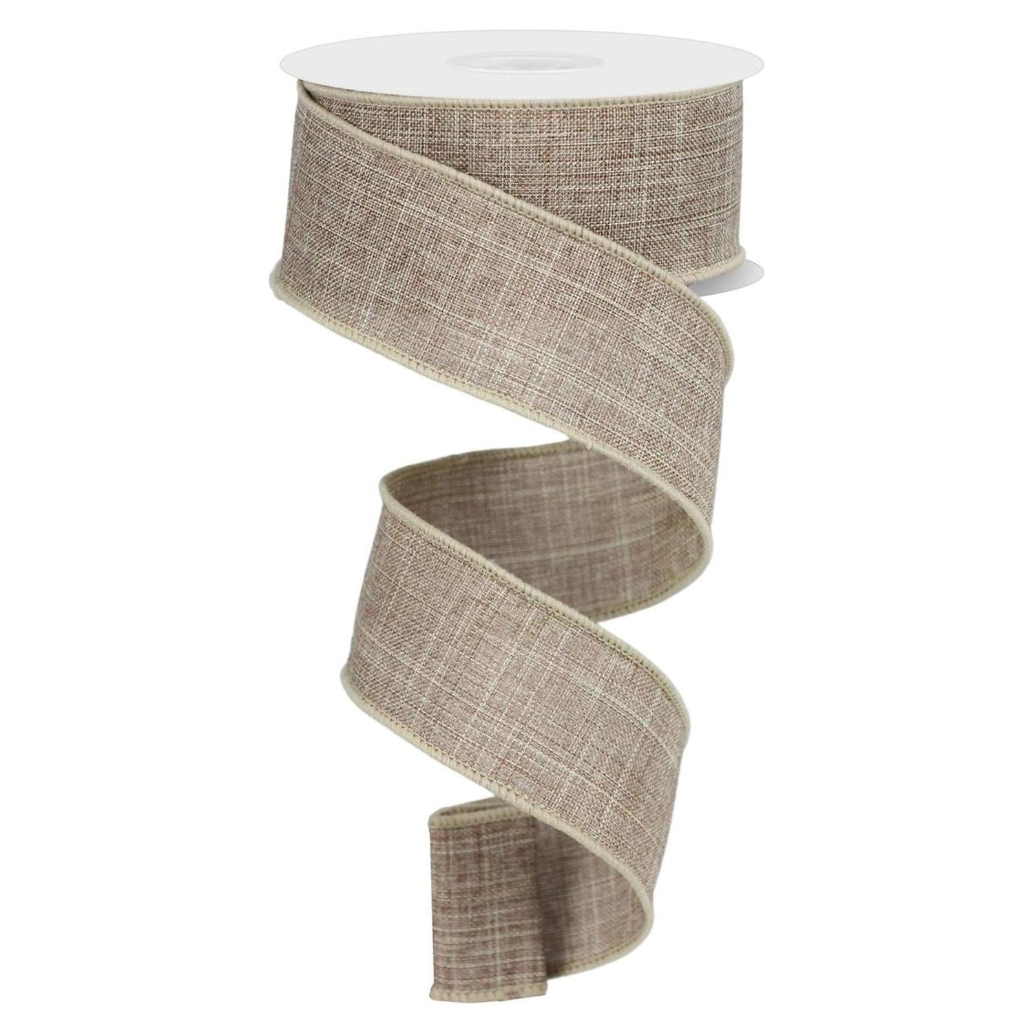 1.5" Royal Burlap Ribbon: Beige (10 Yard)