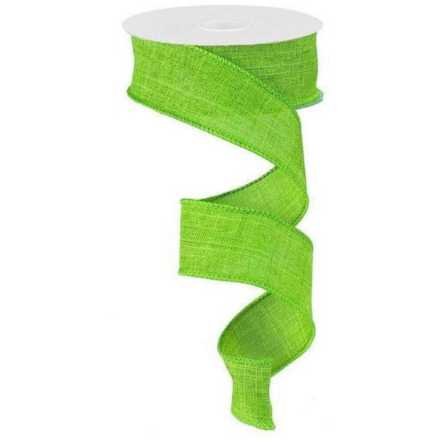 1.5" Royal Burlap Ribbon: Fresh Green (10 Yards)