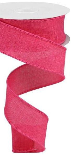 1.5" Royal Burlap Ribbon: Hot Pink (10 Yards) - Michelle's aDOORable Creations - Wired Edge Ribbon