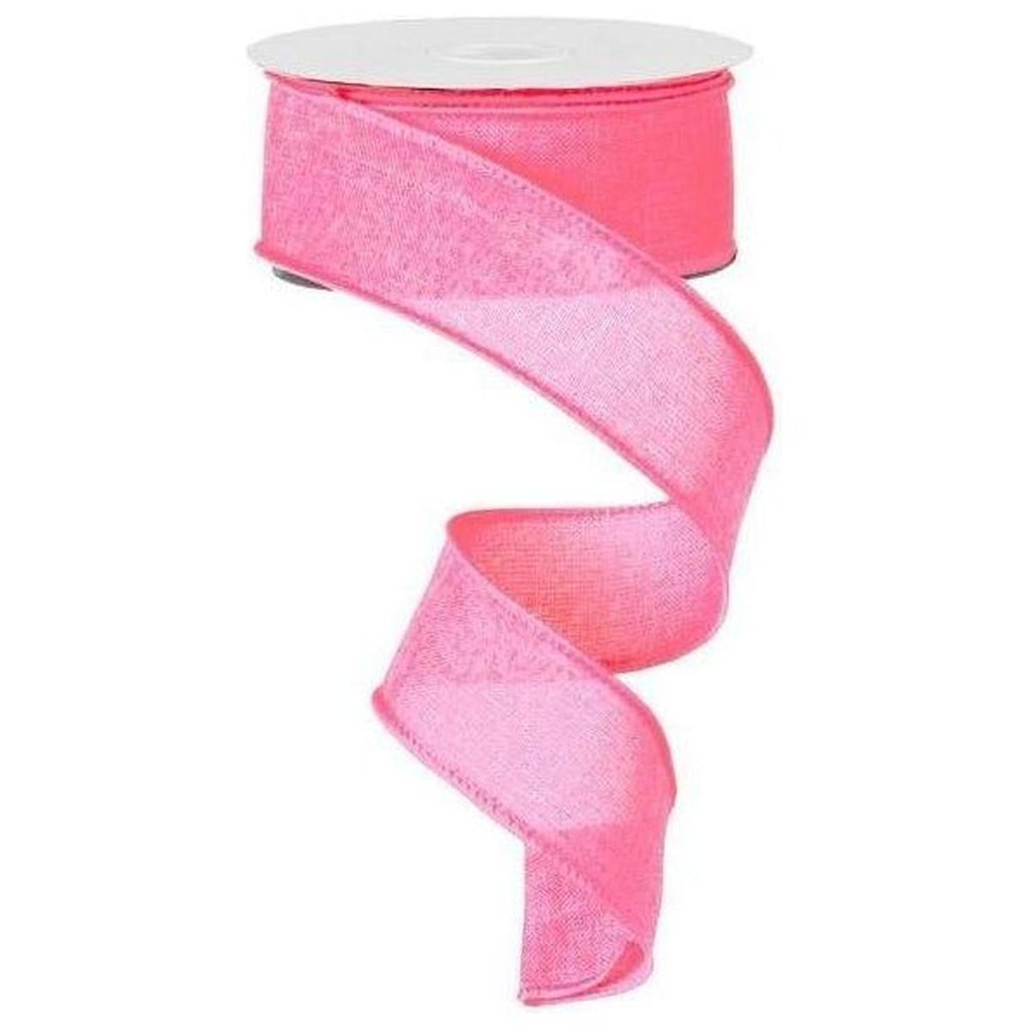 1.5" Royal Burlap Ribbon: Pink (10 Yards)