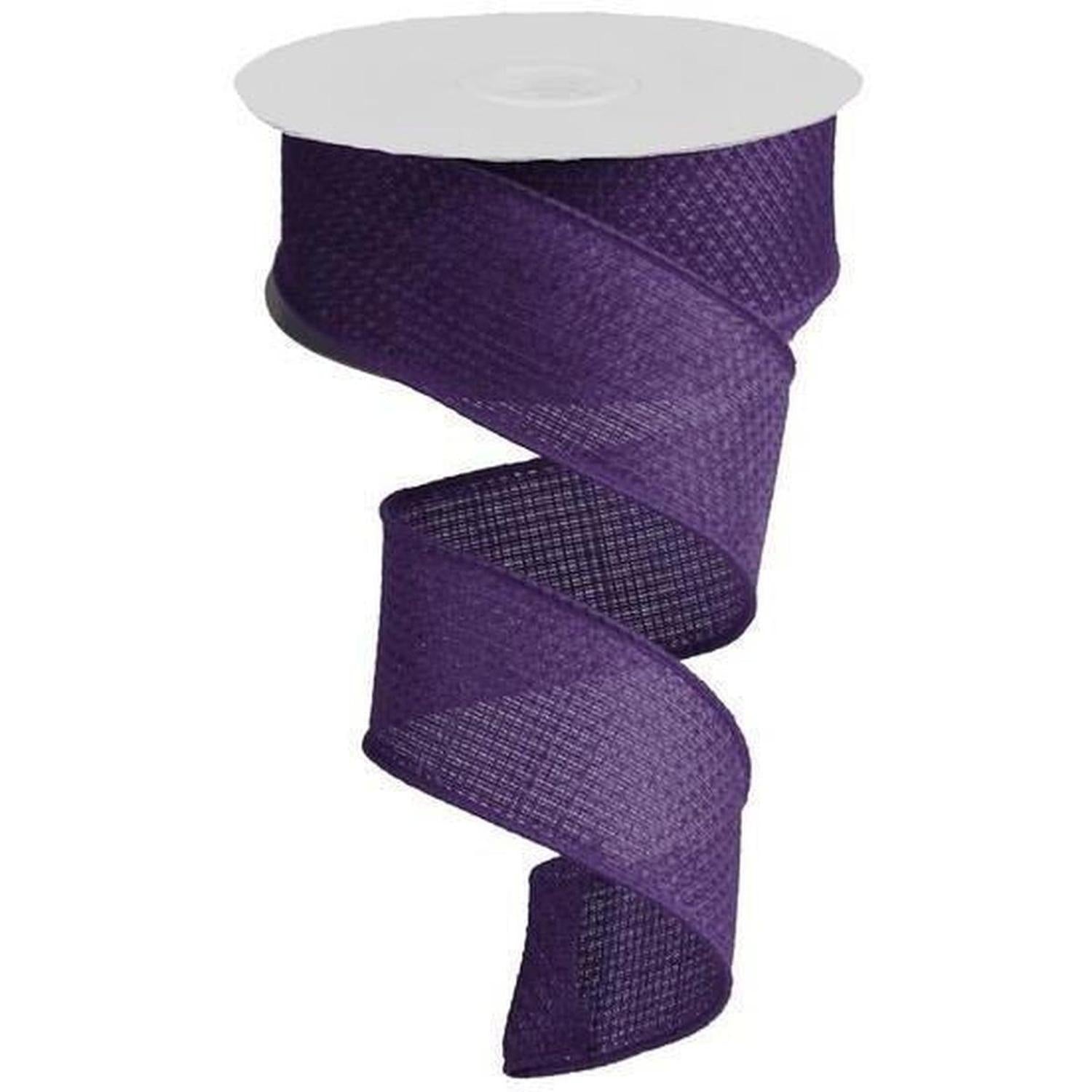 1.5" Royal Burlap Ribbon: Purple (10 Yards)