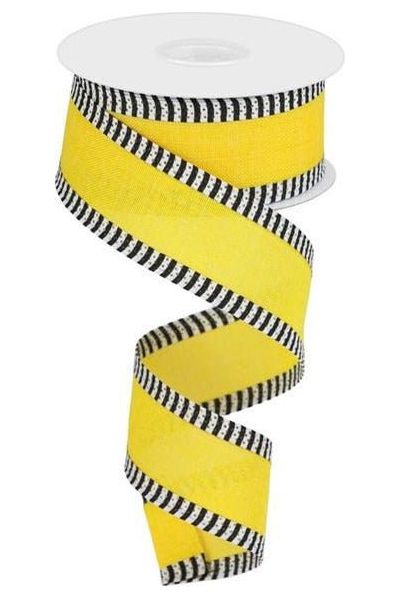 Shop For 1.5" Royal Burlap Thin Stripe Ribbon: Sun Yellow (10 Yards) at Michelle's aDOORable Creations