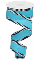 Shop For 1.5" Royal Burlap Thin Stripe Ribbon: Turquoise (10 Yards) RG08855A2