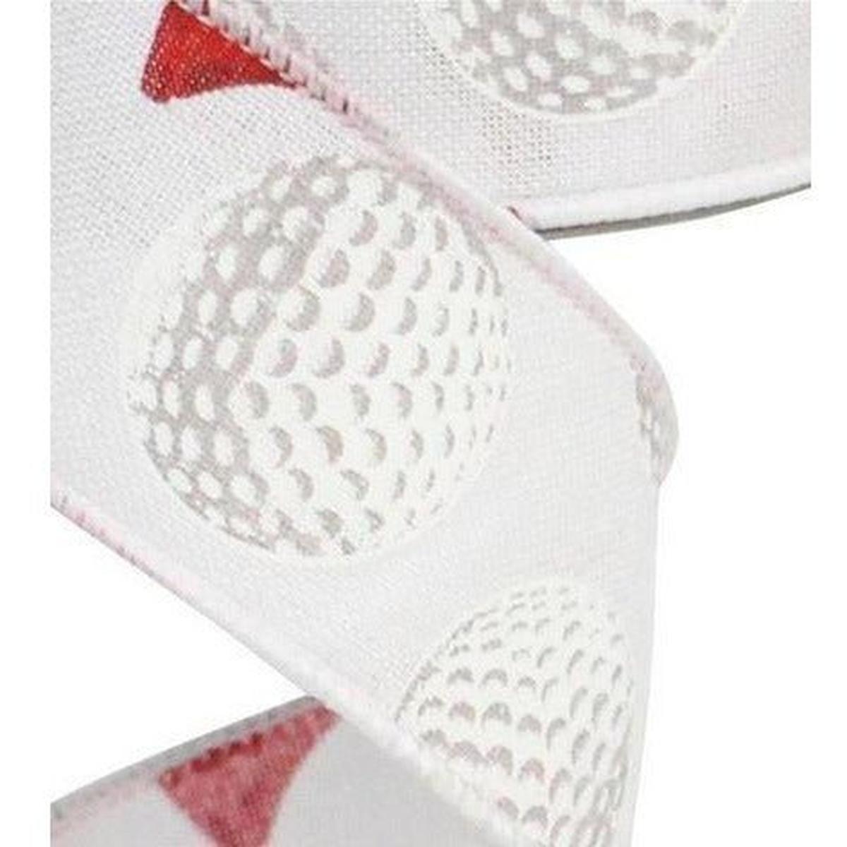 Shop For 1.5" Royal Canvas Golf Balls & Tee Ribbon: White (10 Yards) at Michelle's aDOORable Creations
