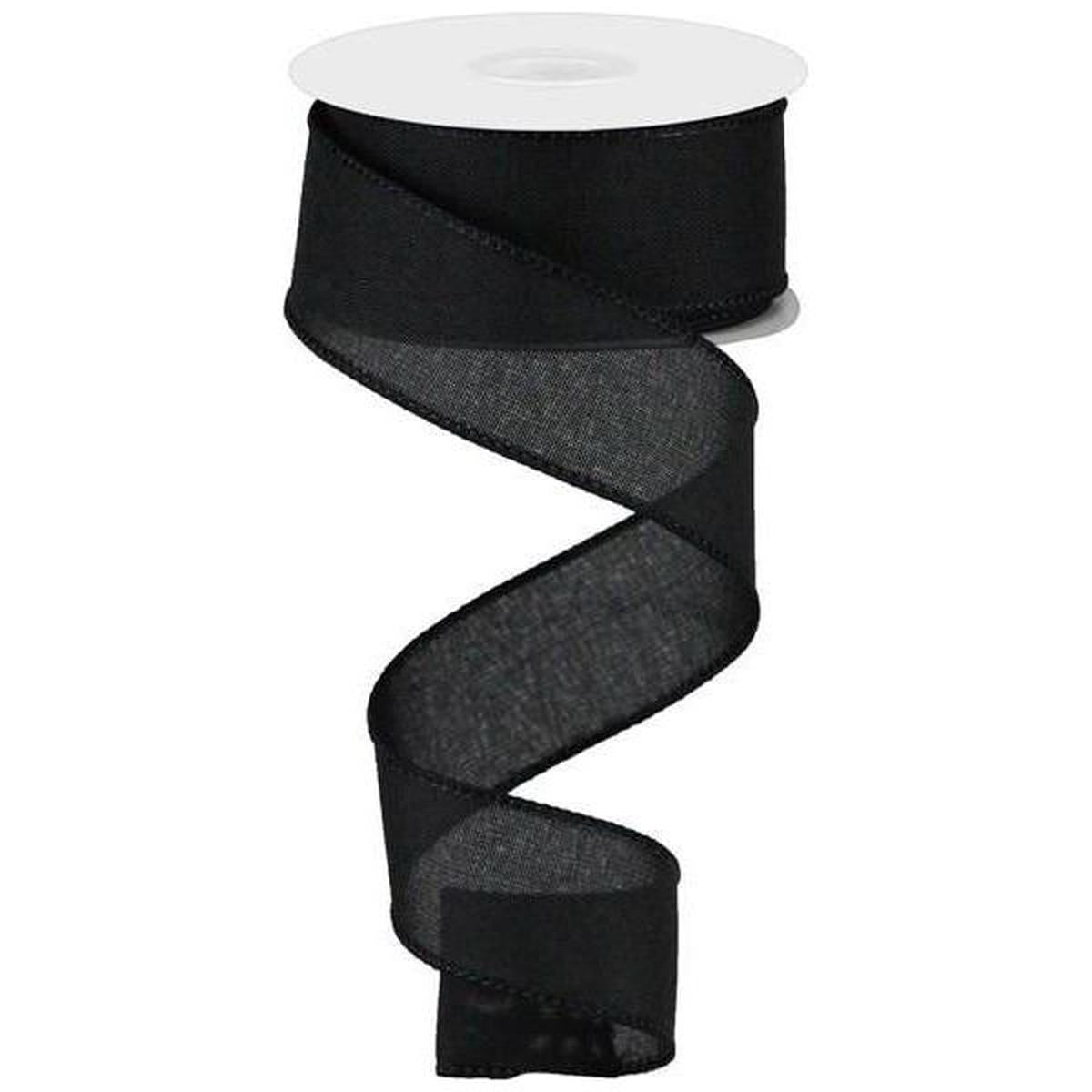 Shop For 1.5" Royal Canvas Ribbon: Black (10 Yards) at Michelle's aDOORable Creations