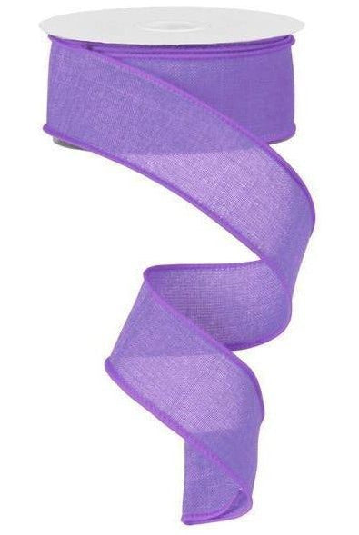 1.5" Royal Canvas Ribbon: Lavender (10 Yards) - Michelle's aDOORable Creations - Wired Edge Ribbon