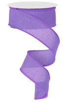 1.5" Royal Canvas Ribbon: Lavender (10 Yards) - Michelle's aDOORable Creations - Wired Edge Ribbon