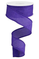 1.5" Royal Canvas Ribbon: New Purple (10 Yards) - Michelle's aDOORable Creations - Wired Edge Ribbon