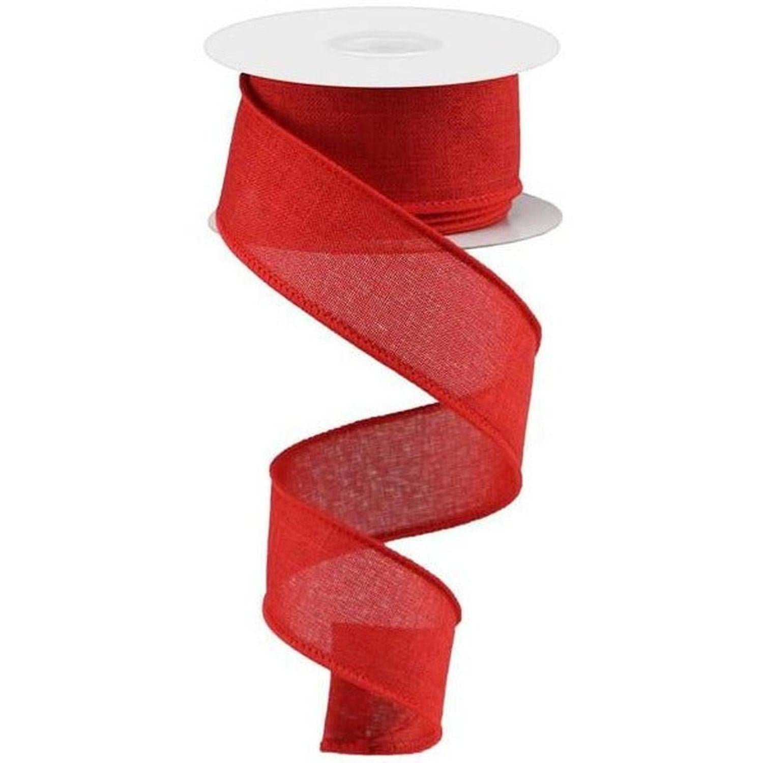 1.5" Royal Canvas Ribbon: Red (10 Yards)