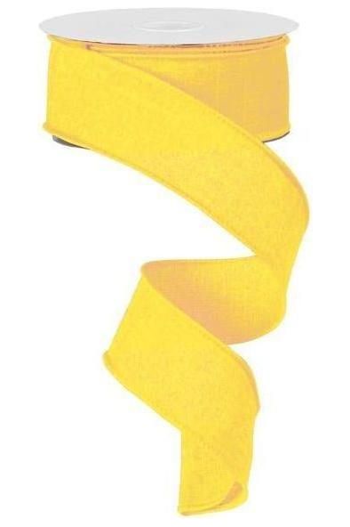 Shop For 1.5" Royal Canvas Ribbon: Yellow (10 Yards) at Michelle's aDOORable Creations