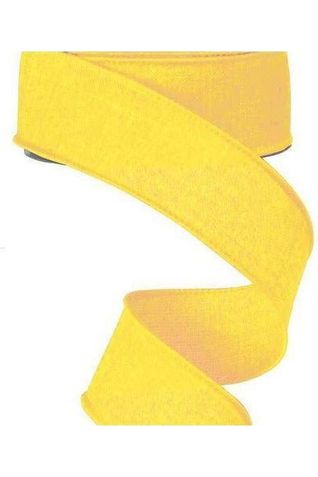 1.5" Royal Canvas Ribbon: Yellow (10 Yards) - Michelle's aDOORable Creations - Wired Edge Ribbon