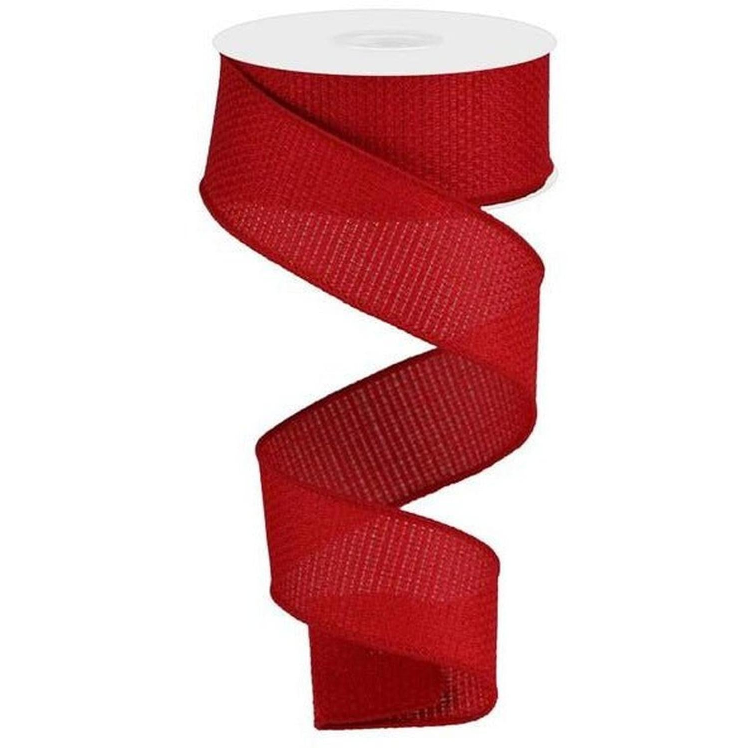 Shop For 1.5" Royal Faux Burlap Ribbon: Red (10 Yards) at Michelle's aDOORable Creations