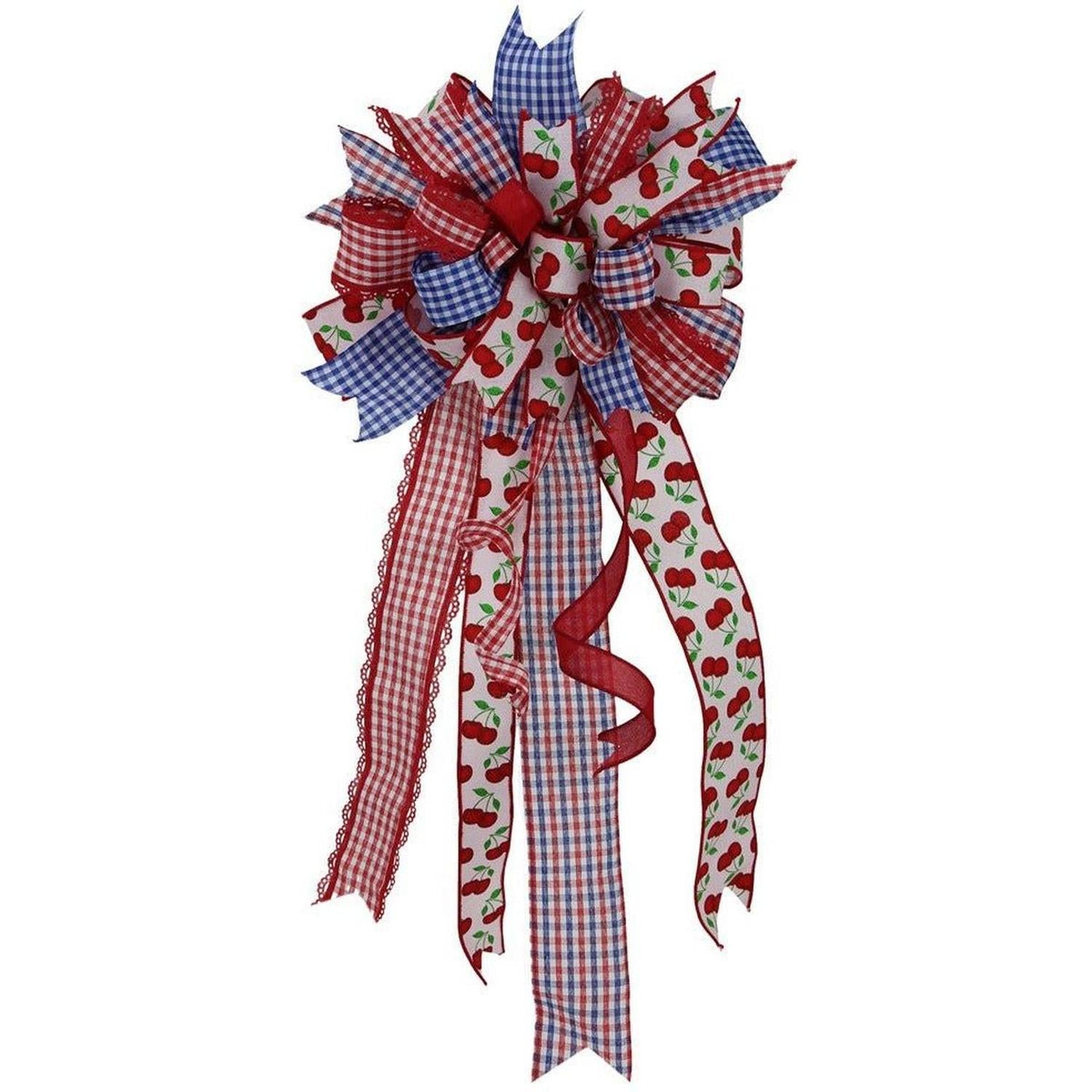 1.5" Scalloped Edge Gingham Ribbon: Red (10 Yard)