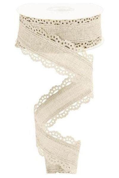 Shop For 1.5" Scalloped Edge Ribbon: Cream (10 Yard) at Michelle's aDOORable Creations