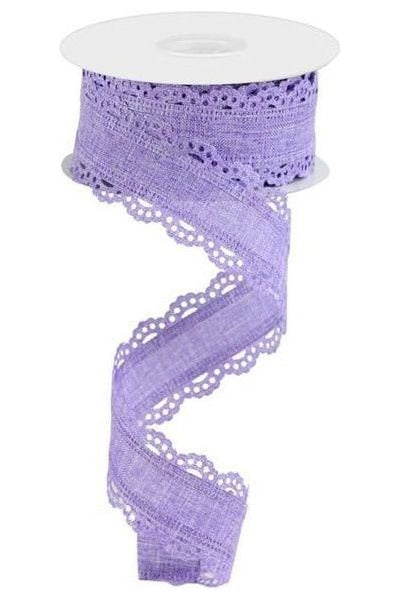 1.5" Scalloped Edge Ribbon: Lavender (10 Yard) - Michelle's aDOORable Creations - Wired Edge Ribbon