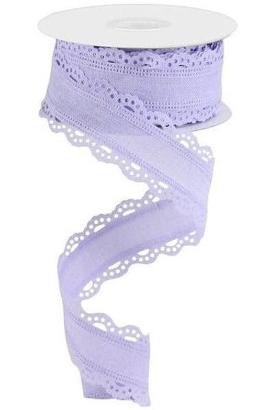 1.5" Scalloped Edge Ribbon: Light Lavender (10 Yard) - Michelle's aDOORable Creations - Wired Edge Ribbon