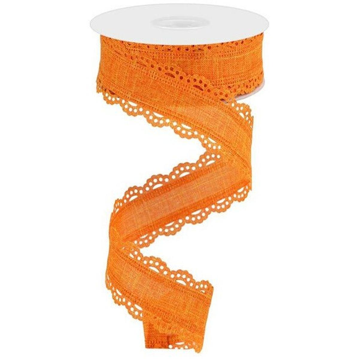 Shop For 1.5" Scalloped Edge Ribbon: Orange (10 Yard) at Michelle's aDOORable Creations