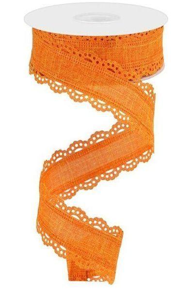 Shop For 1.5" Scalloped Edge Ribbon: Orange (10 Yard) at Michelle's aDOORable Creations