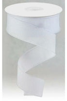1.5" Shimmer Glitter Ribbon: White (10 Yards) - Michelle's aDOORable Creations - Wired Edge Ribbon
