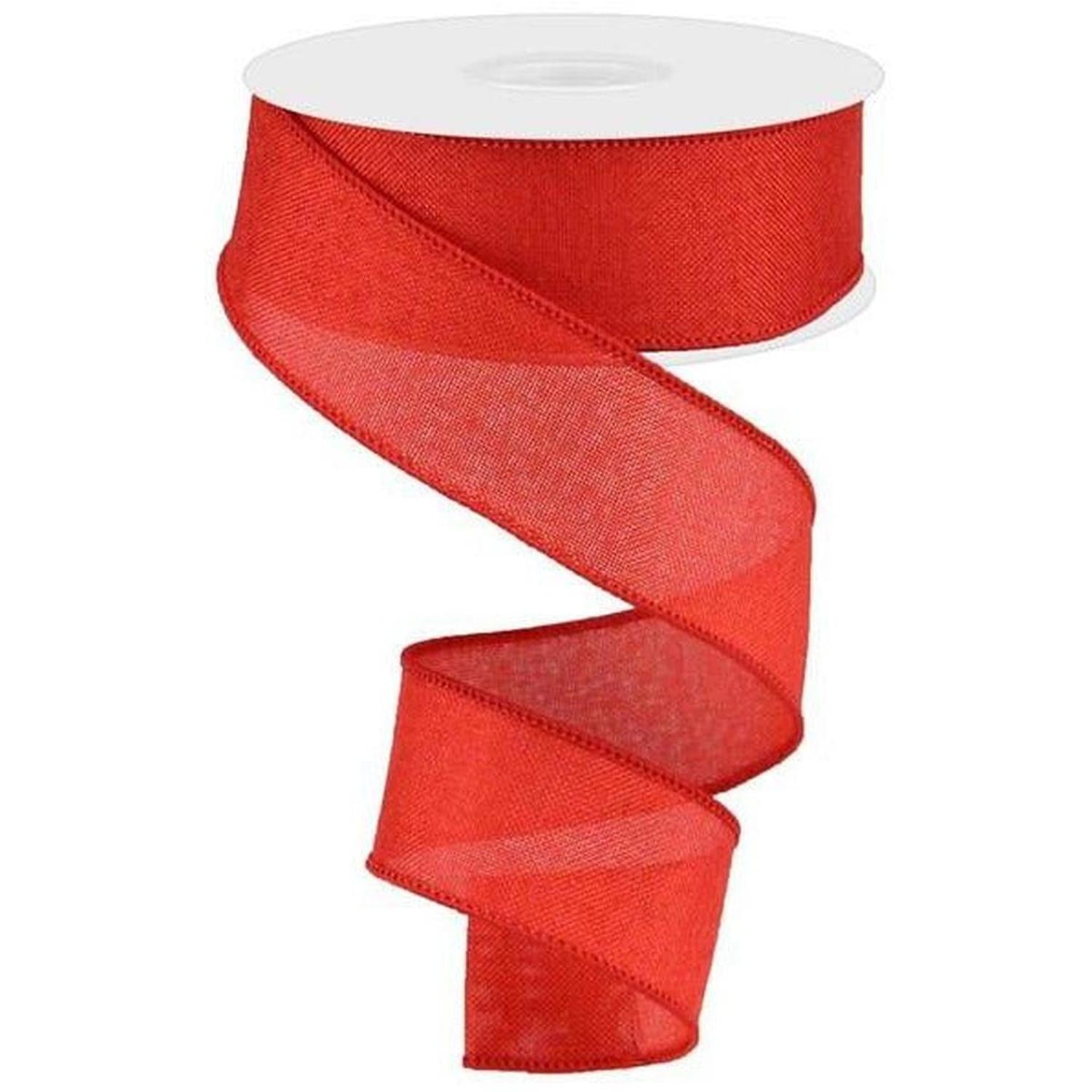 1.5" Shiny Canvas Ribbon: Red (10 Yards)