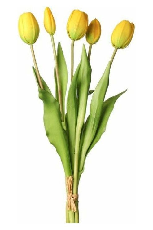 15" Soft Touch Tulip Bundle: Yellow - Michelle's aDOORable Creations - Sprays and Picks