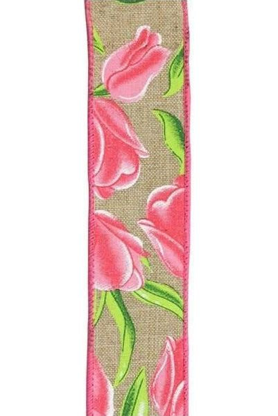 Shop For 1.5" Tulips on Royal Ribbon: Pink (10 Yards) RGE1146Y2