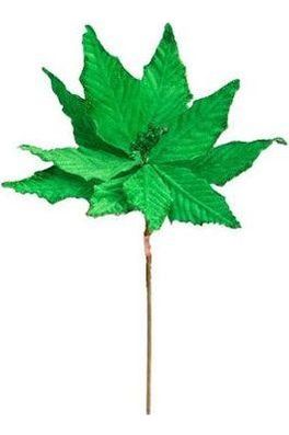 Shop For 15" Velvet Poinsettia Pick: Green at Michelle's aDOORable Creations