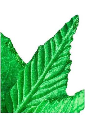 15" Velvet Poinsettia Pick: Green - Michelle's aDOORable Creations - Sprays and Picks