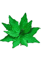 15" Velvet Poinsettia Pick: Green - Michelle's aDOORable Creations - Sprays and Picks