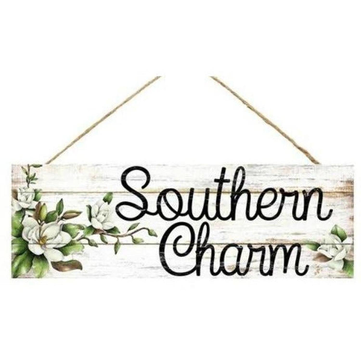 15" Wood Sign: Southern Charm