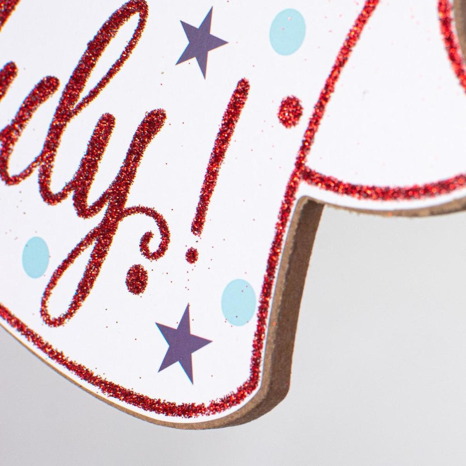 15" Wooden Banner Sign: Happy 4th of July