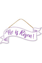 Shop For 15" Wooden Banner Sign: He Is Risen AP7848