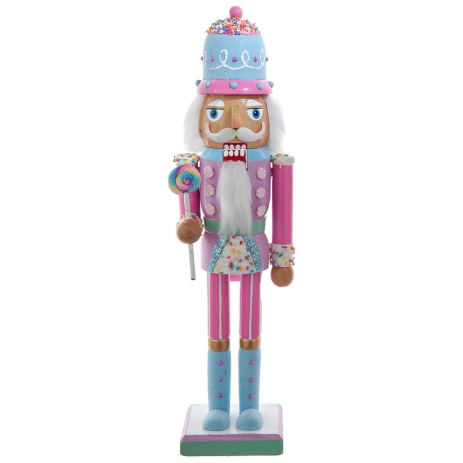 15" Wooden Candy Color Nutcrackers