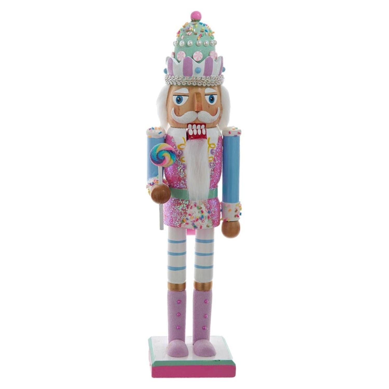 15" Wooden Candy Color Nutcrackers