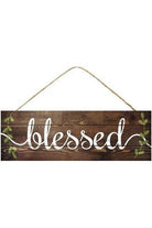 Shop For 15" Wooden Sign: Blessed Leaf Vines AP8005