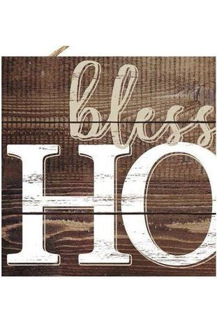 15" Wooden Sign: Brown Bless This Home - Michelle's aDOORable Creations - Wooden/Metal Signs